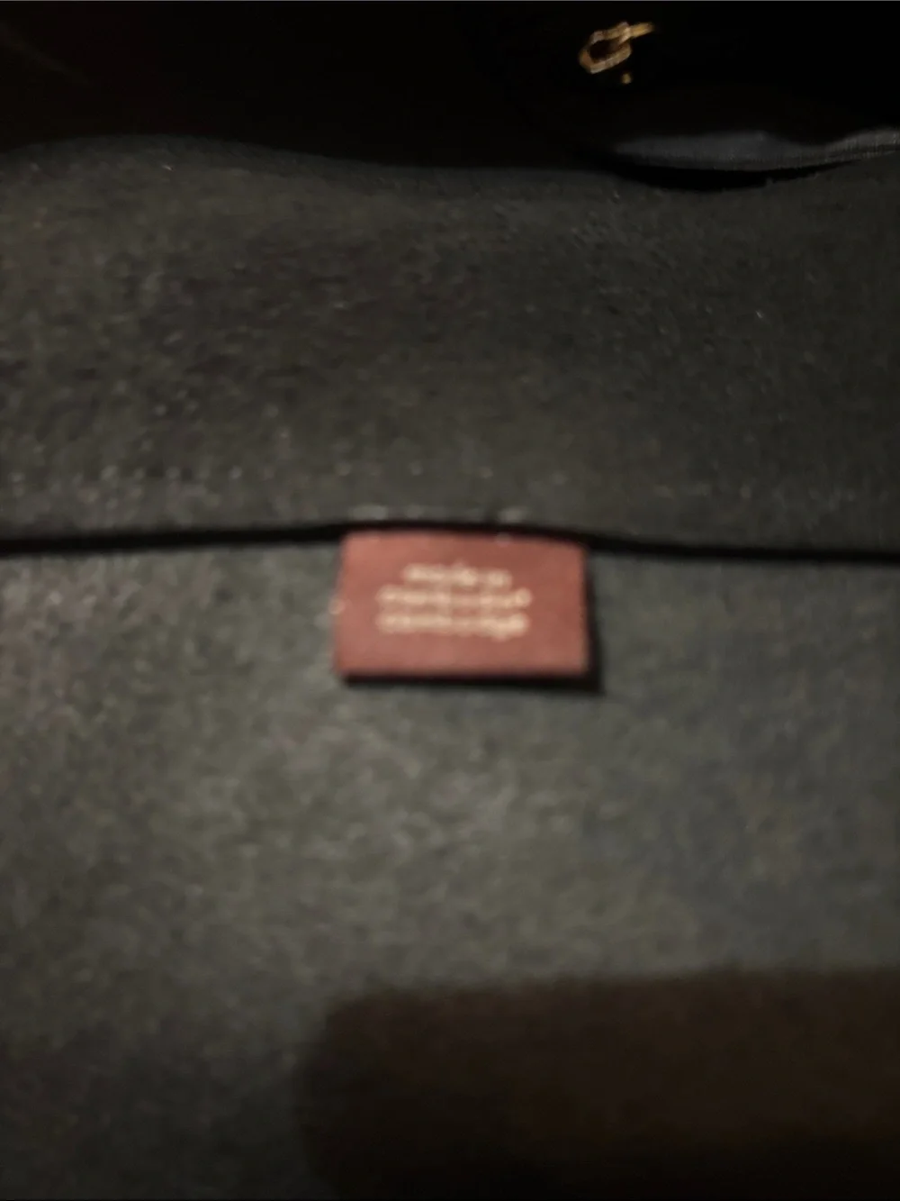 Coach Black Leather Tote with Tan Leather Tag